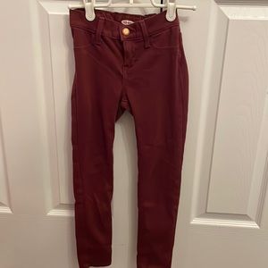 Girls Old Navy Ballerina Jeggings, size 24/7, Maroon